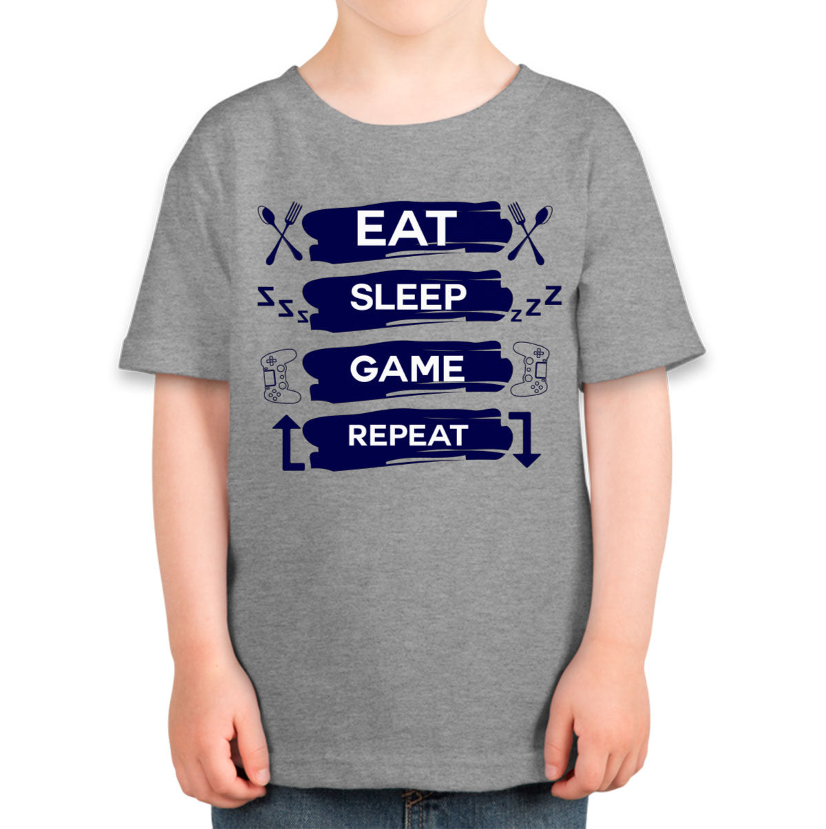 Eat Sleep Game Repeat Toddler T-shirt