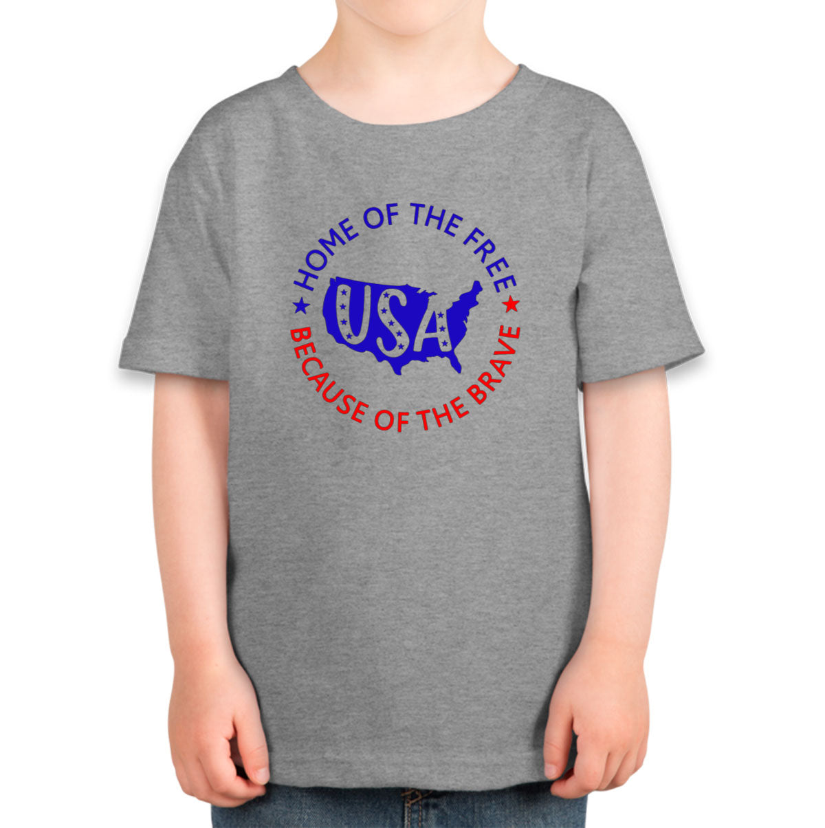 Home Of The Free Because Of The Brave Toddler T-shirt