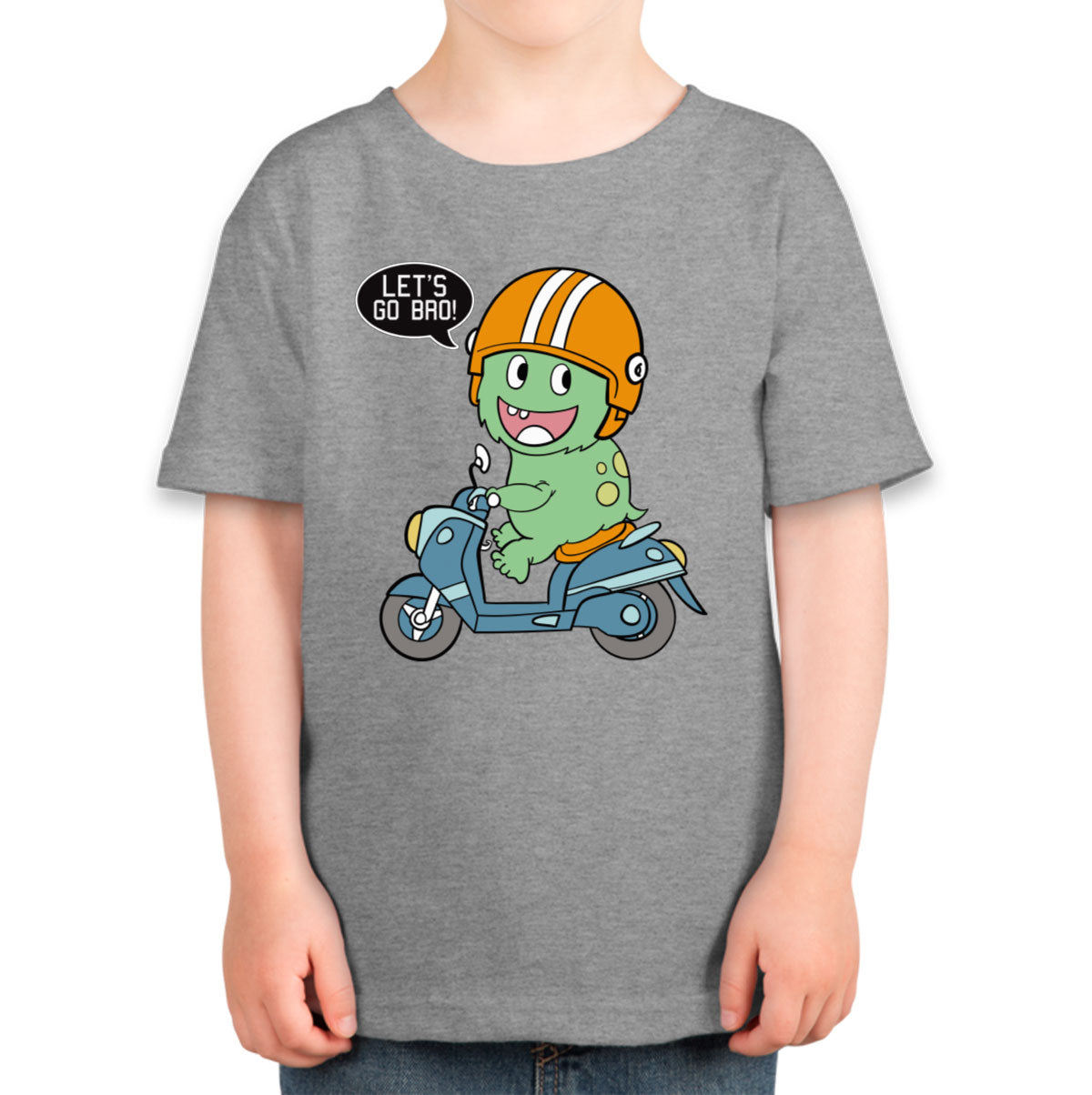 Let's Go Bro Biker Dinosaur Toddler T-shirt