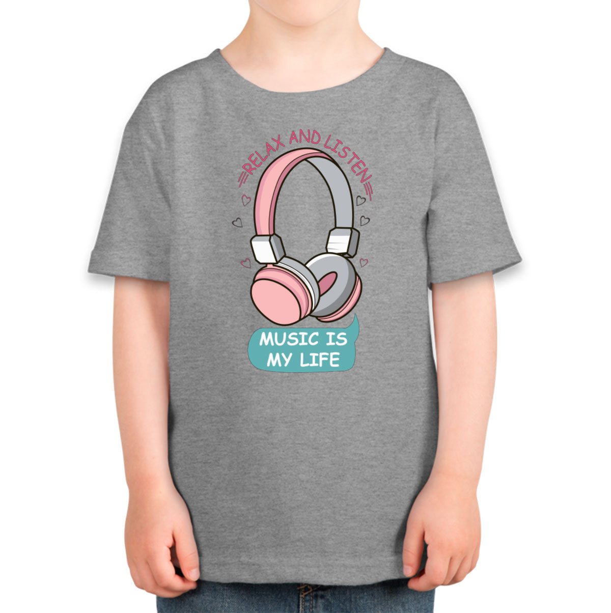 Music Is My Life Headphone Toddler T-shirt