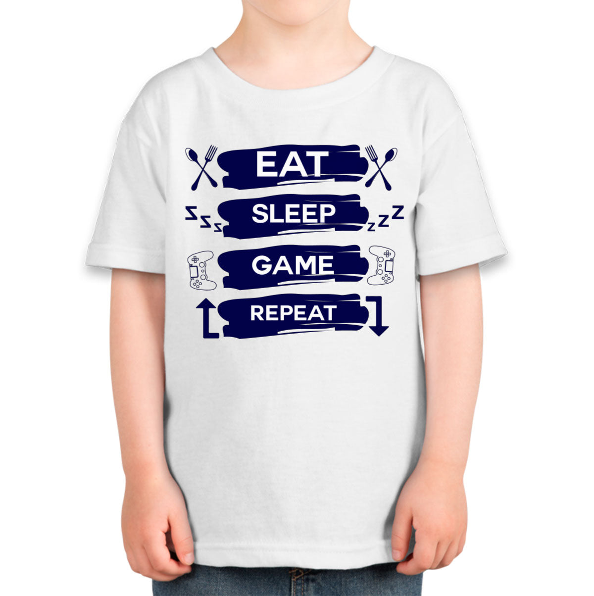 Eat Sleep Game Repeat Toddler T-shirt