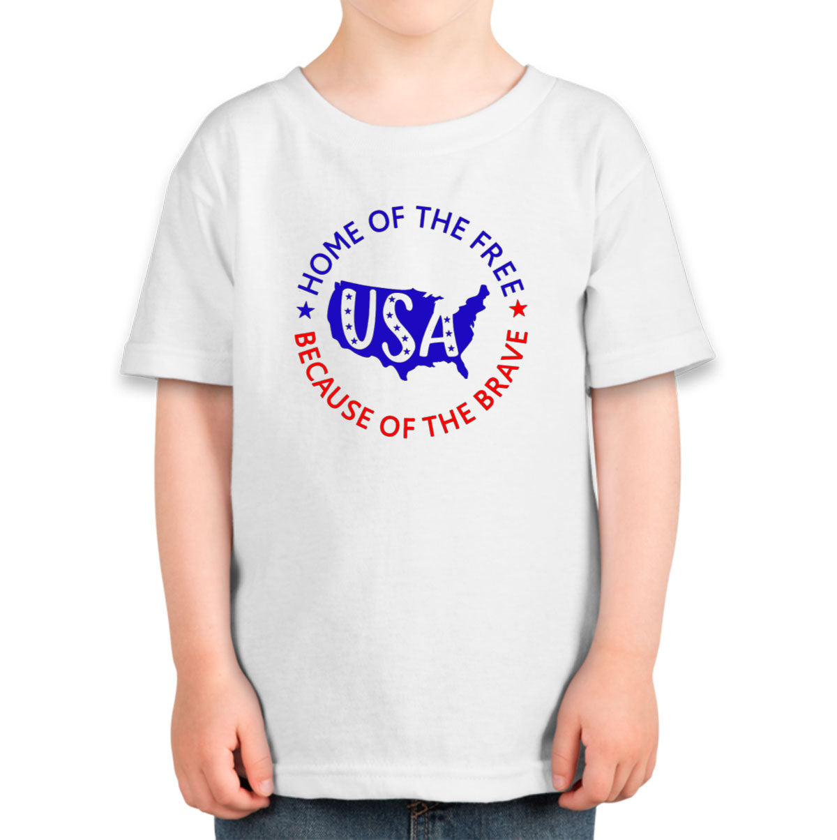 Home Of The Free Because Of The Brave Toddler T-shirt