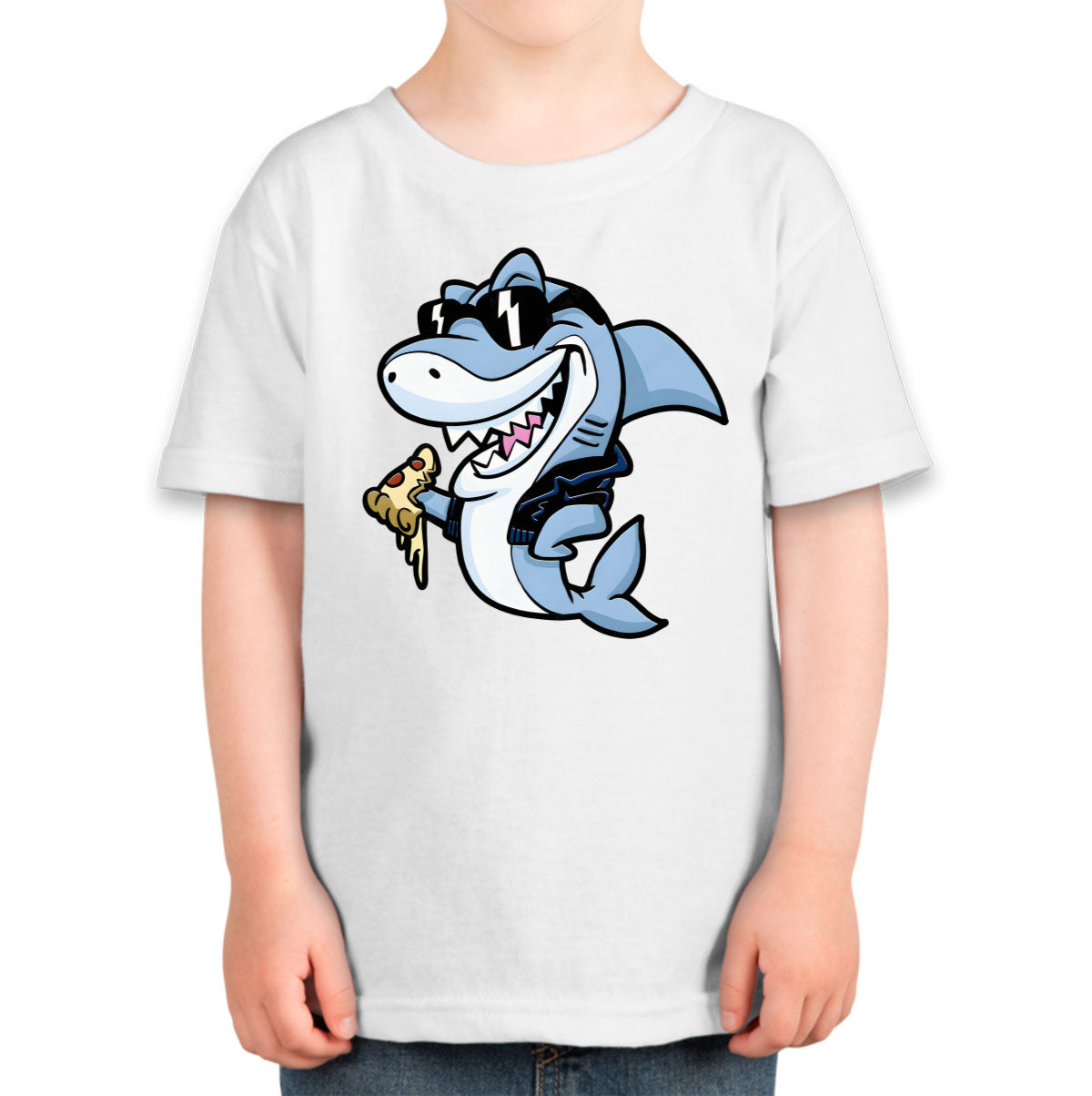 Cool Shark Eating Pizza Toddler T-shirt