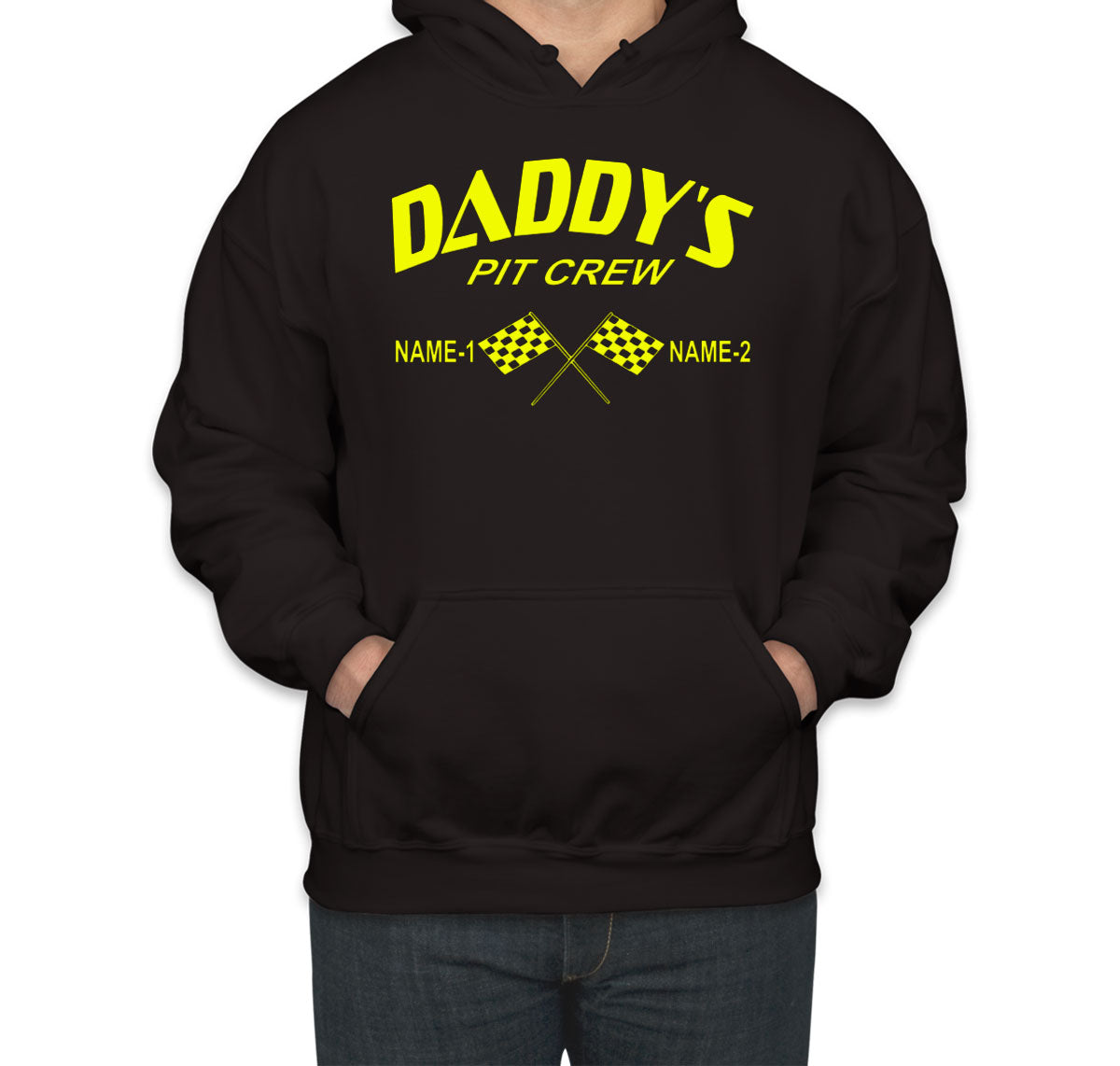 Daddy's Pit Crew Custom 2 Names Unisex Hoodie