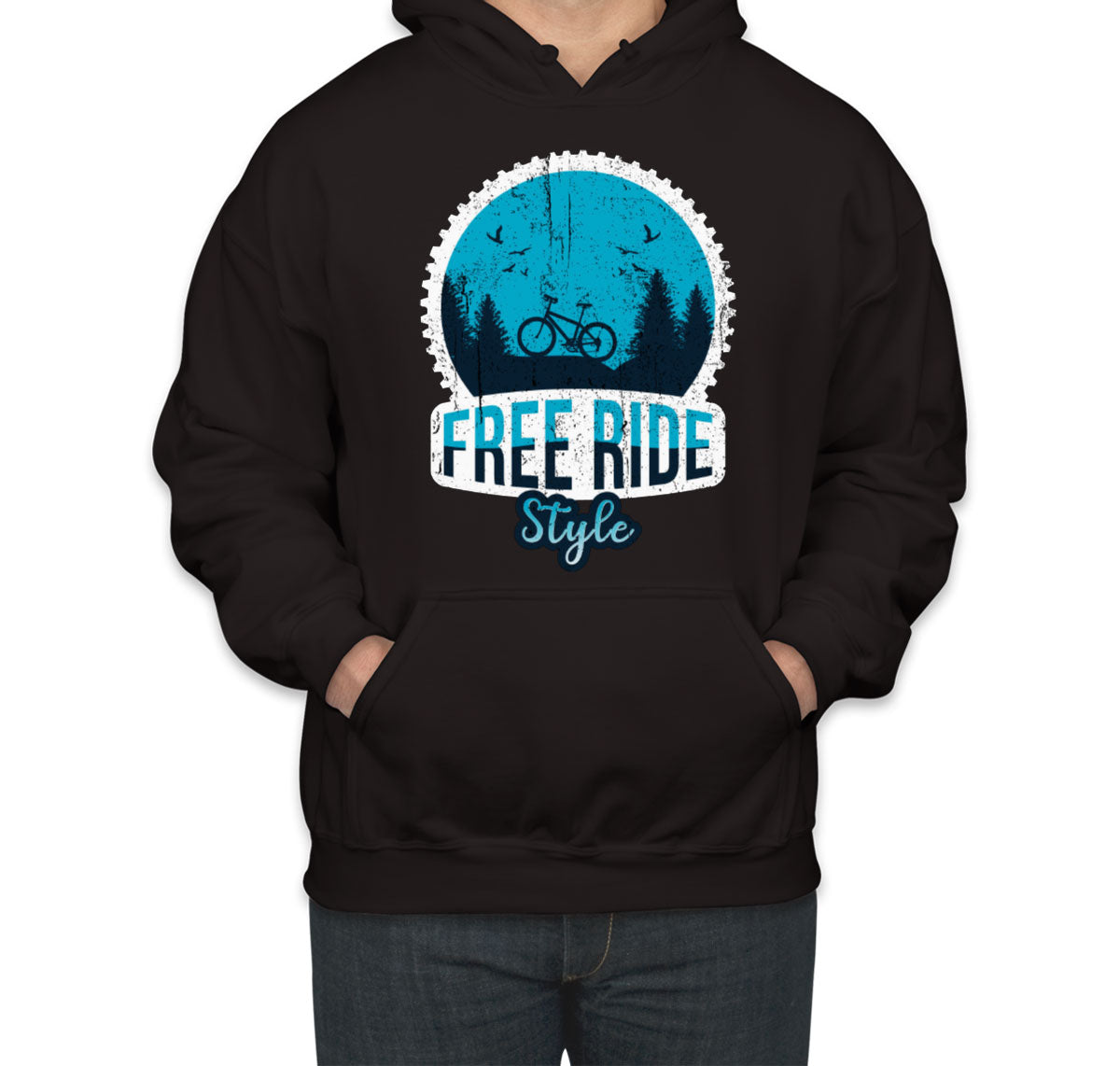 Free Ride Style Bicycle Unisex Hoodie