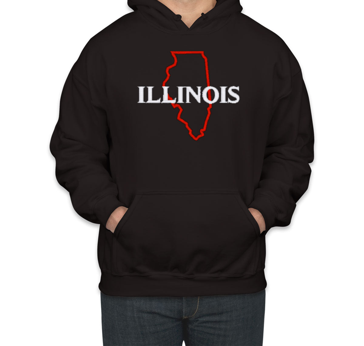 Illinois Embroidered Unisex Hoodie