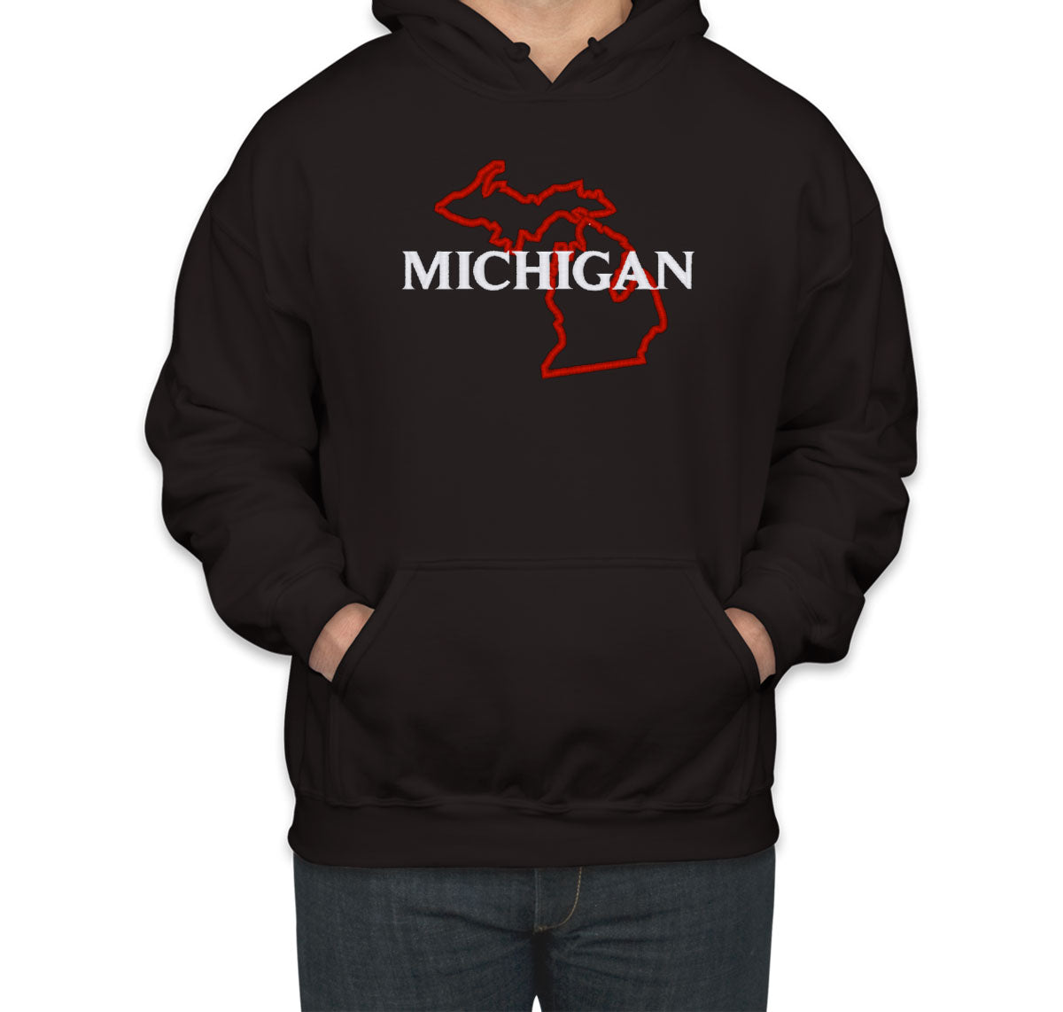 Michigan Embroidered Unisex Hoodie