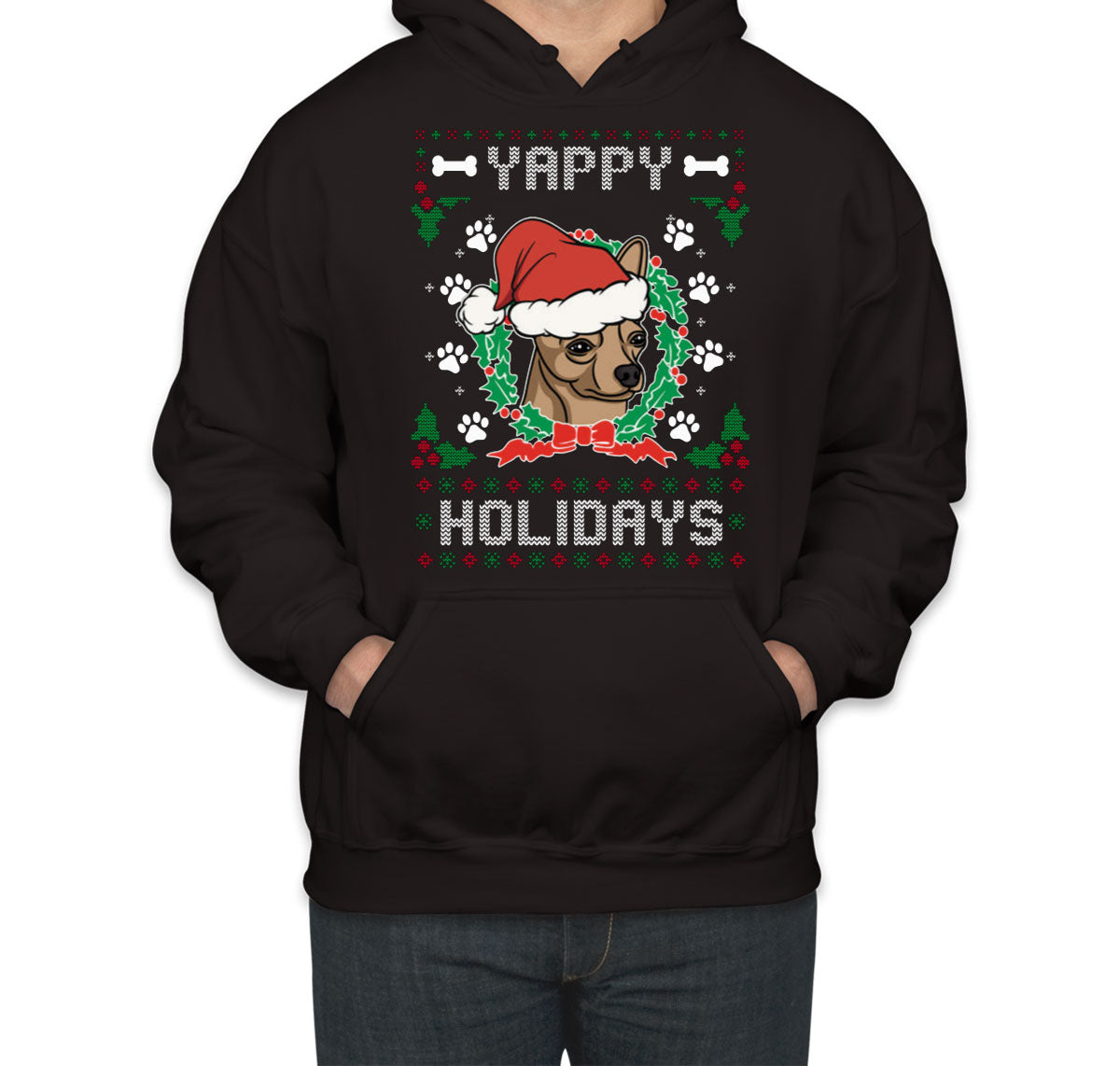 Yappy Holidays Dog Ugly Unisex Hoodie