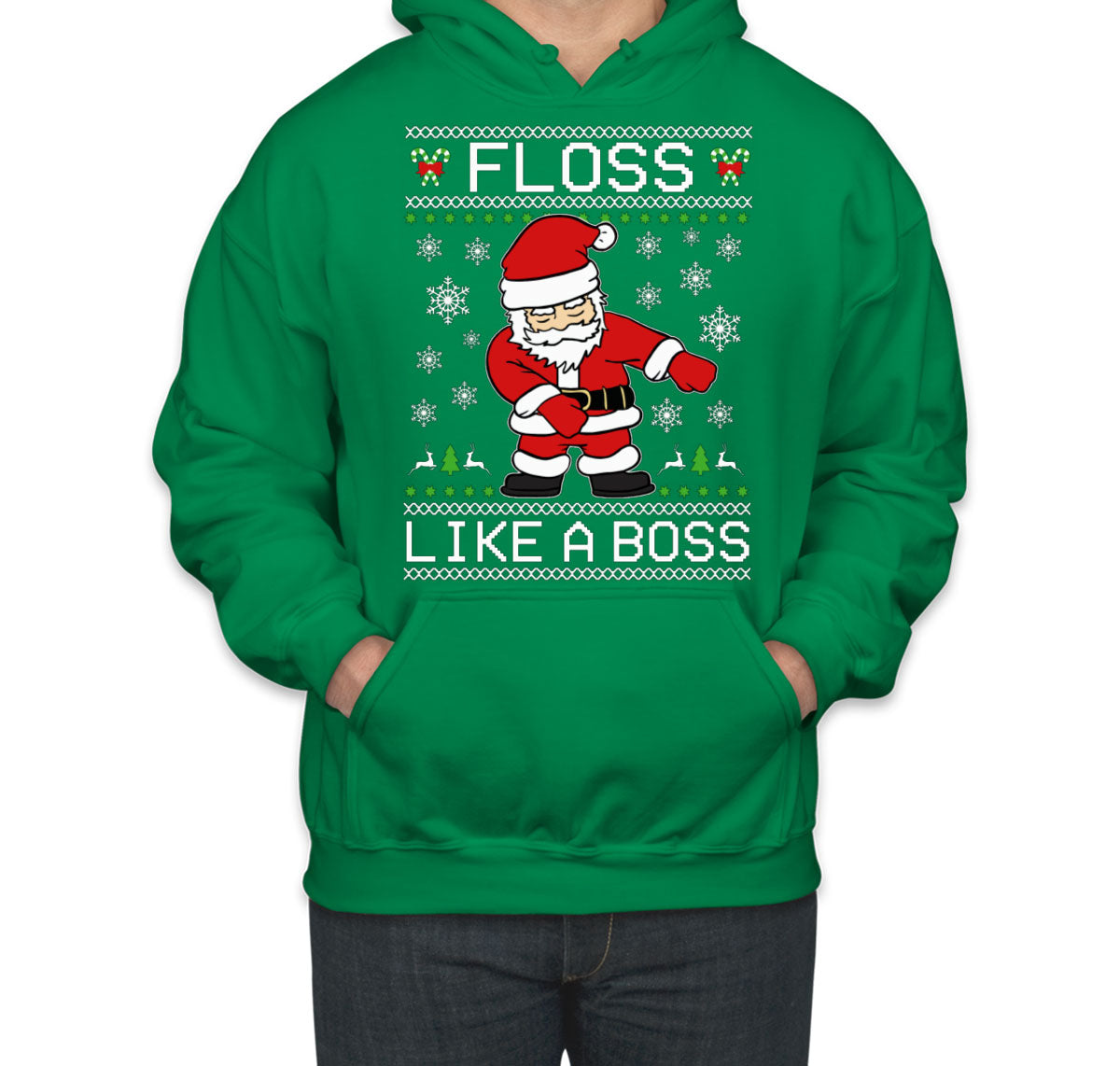 Floss Like A Boss Santa Ugly Unisex Hoodie