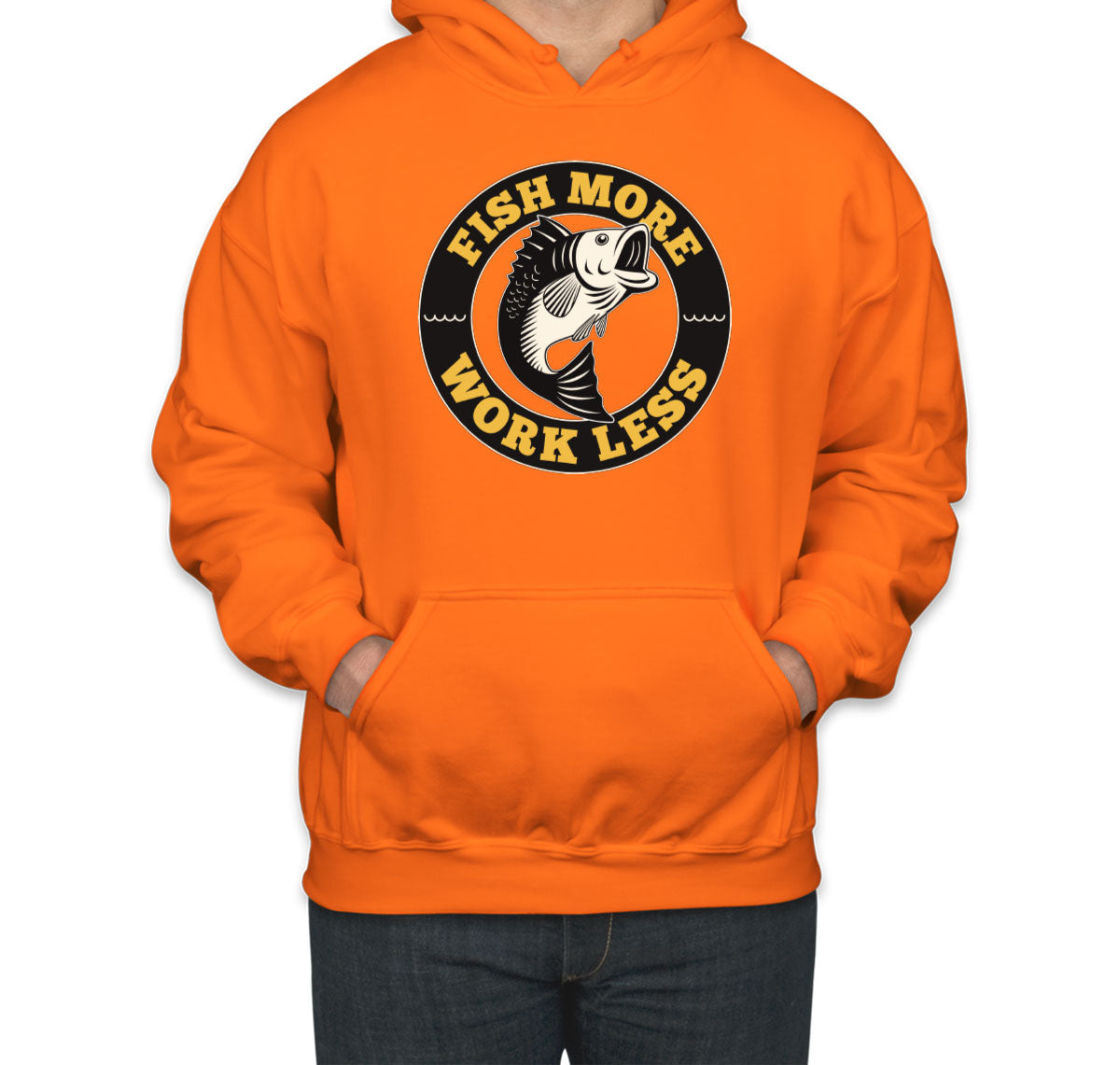 Fish More Work Less Unisex Hoodie