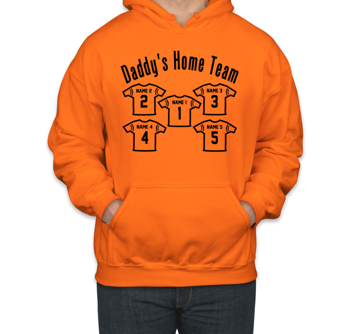 Daddy's Home Team Custom 5 Names Unisex Hoodie