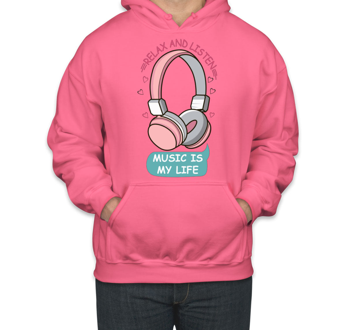 Music Is My Life Headphone Unisex Hoodie