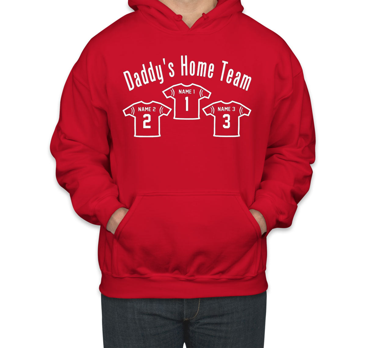 Daddy's Home Team Custom 3 Names Unisex Hoodie