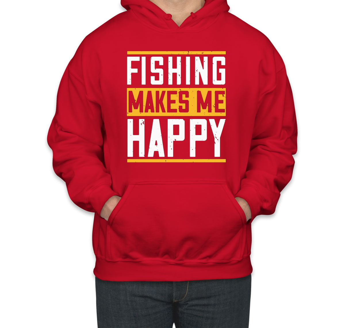 Fishing Makes Me Happy Unisex Hoodie