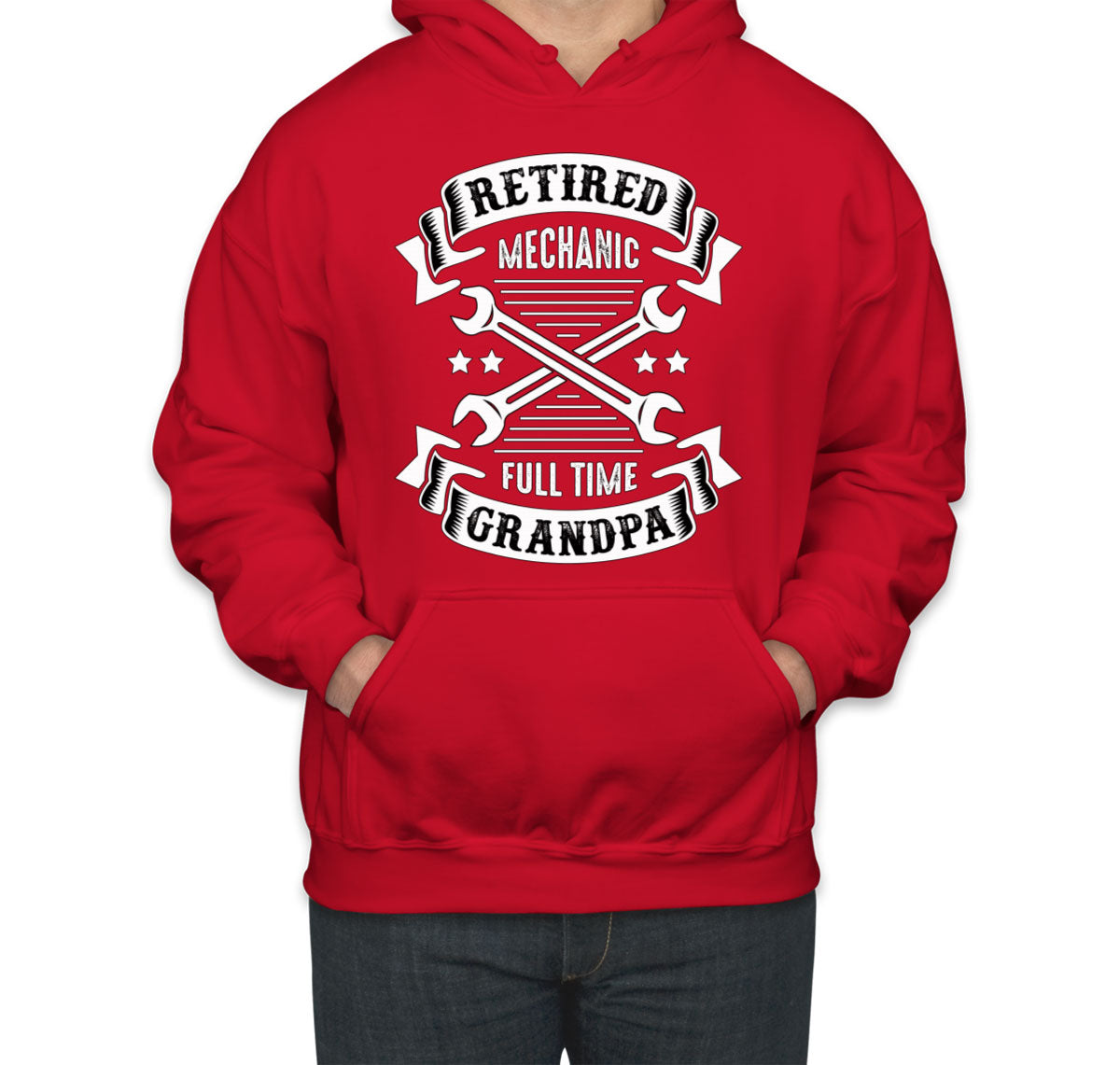 Retired Mechanic Full Time Grandpa Unisex Hoodie