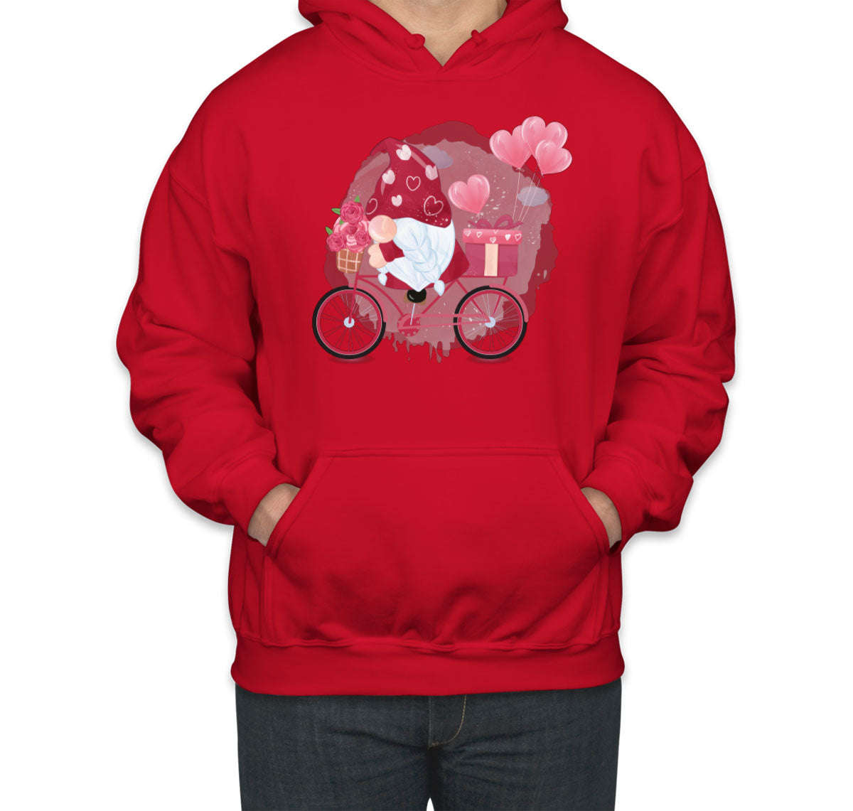 Romantic Gnome Valentine's Day Unisex Hoodie