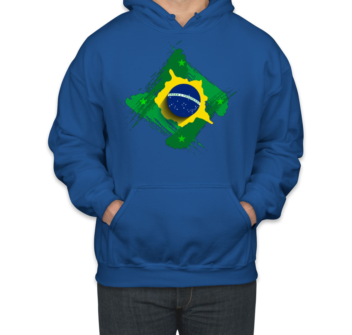 Brazil Flag Diamond Shape Unisex Hoodie