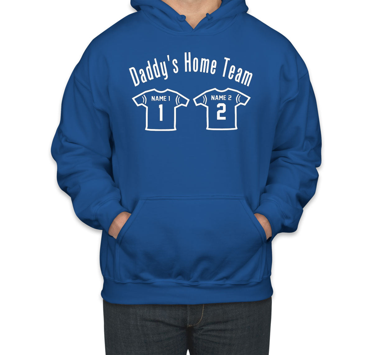 Daddy's Home Team Custom 2 Names Unisex Hoodie