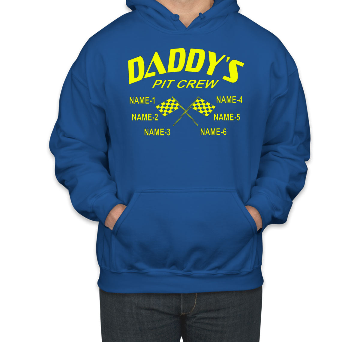 Daddy's Pit Crew Custom 6 Names Unisex Hoodie