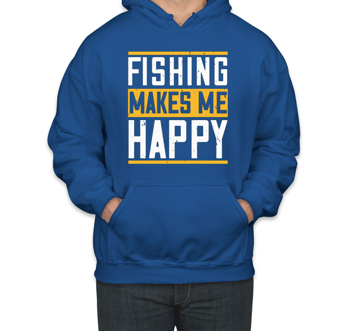Fishing Makes Me Happy Unisex Hoodie