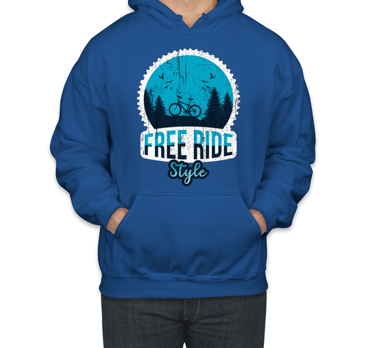 Free Ride Style Bicycle Unisex Hoodie