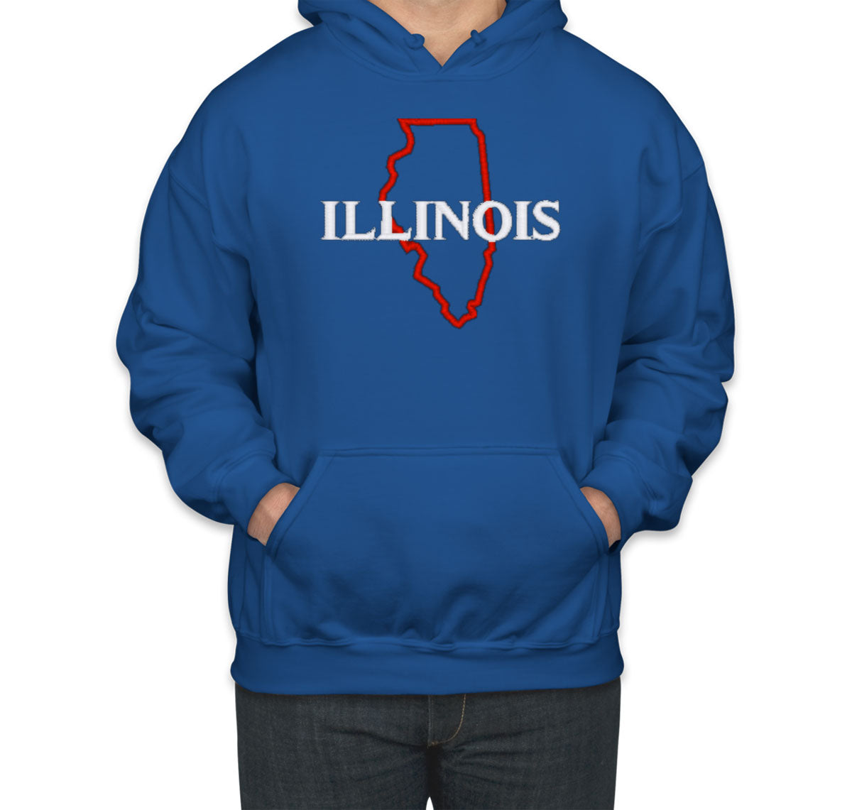 Illinois Embroidered Unisex Hoodie