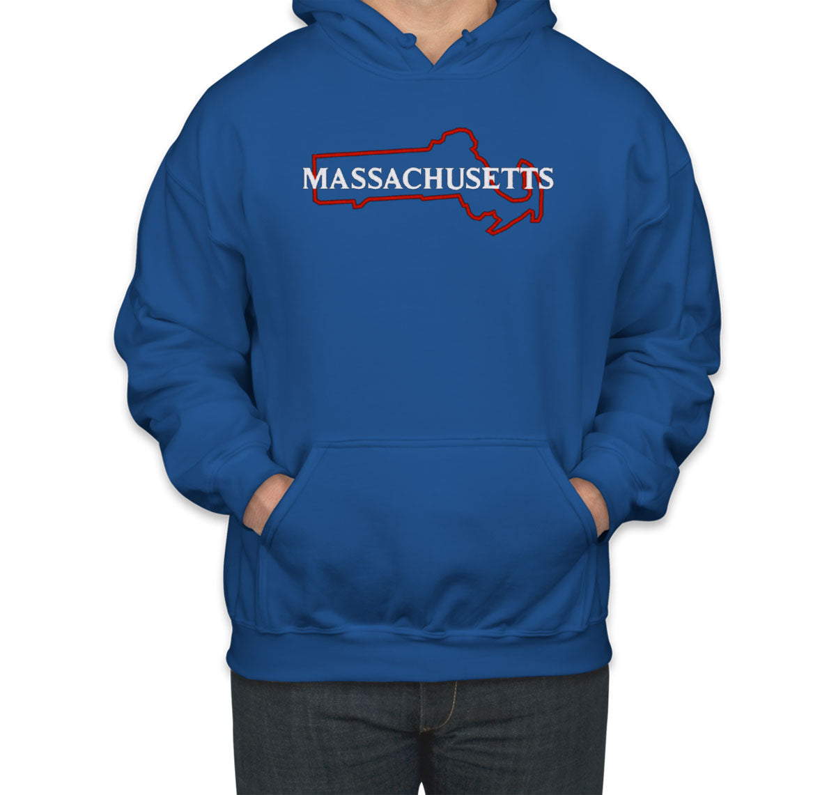 Massachusetts Embroidered Unisex Hoodie