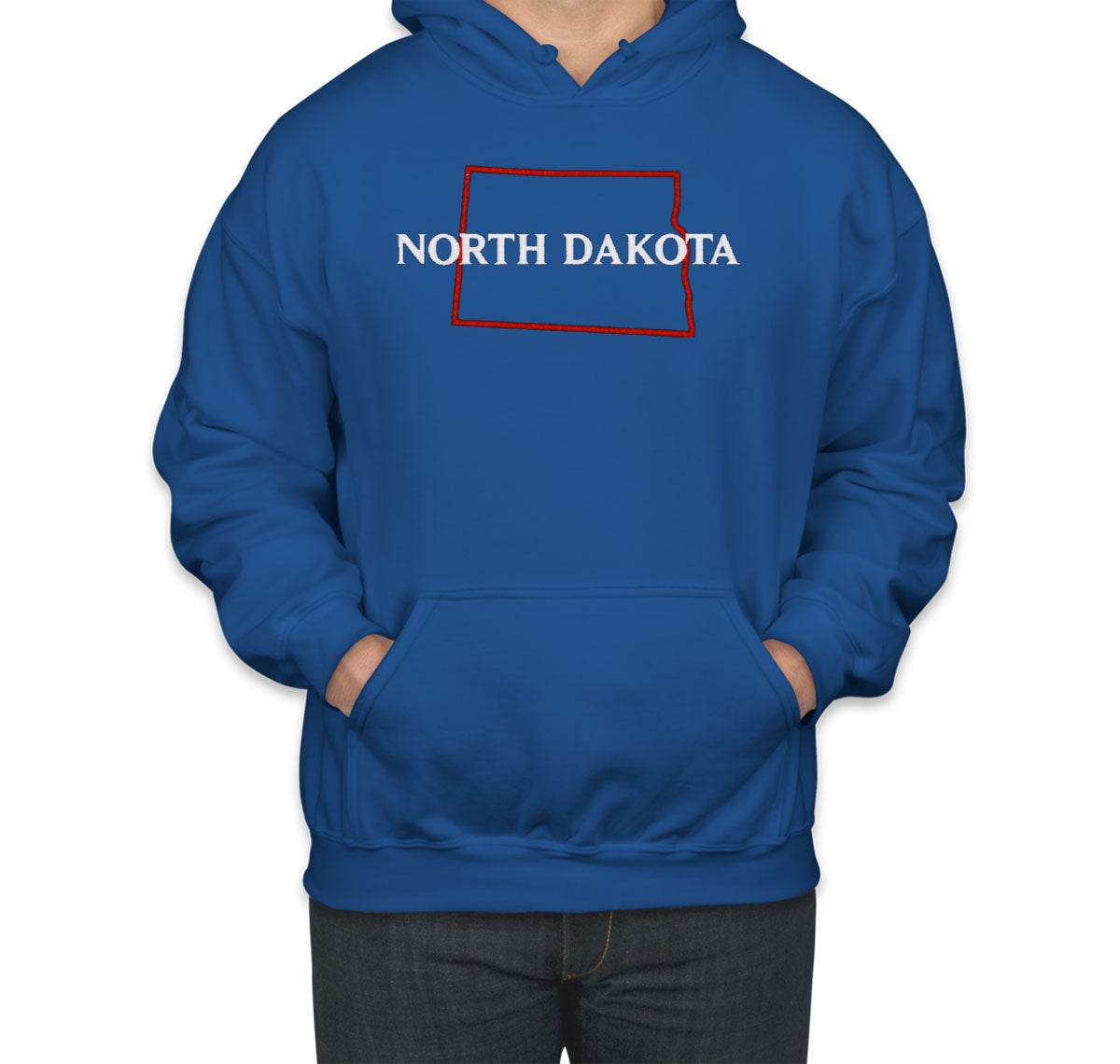 North Dakota Embroidered Unisex Hoodie