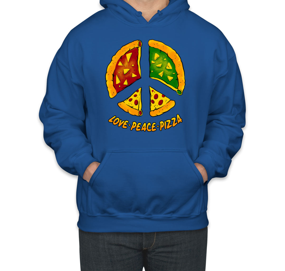 Love Peace Pizza Unisex Hoodie
