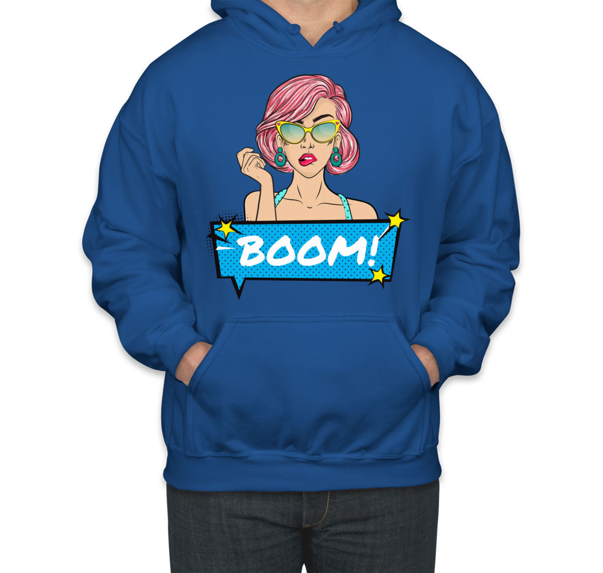 Retro Pop Art Lady Unisex Hoodie