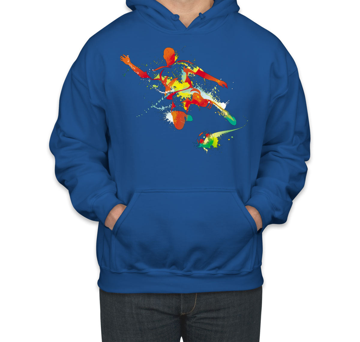Colorful Soccer Player Unisex Hoodie