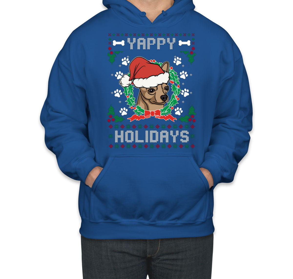 Yappy Holidays Dog Ugly Unisex Hoodie