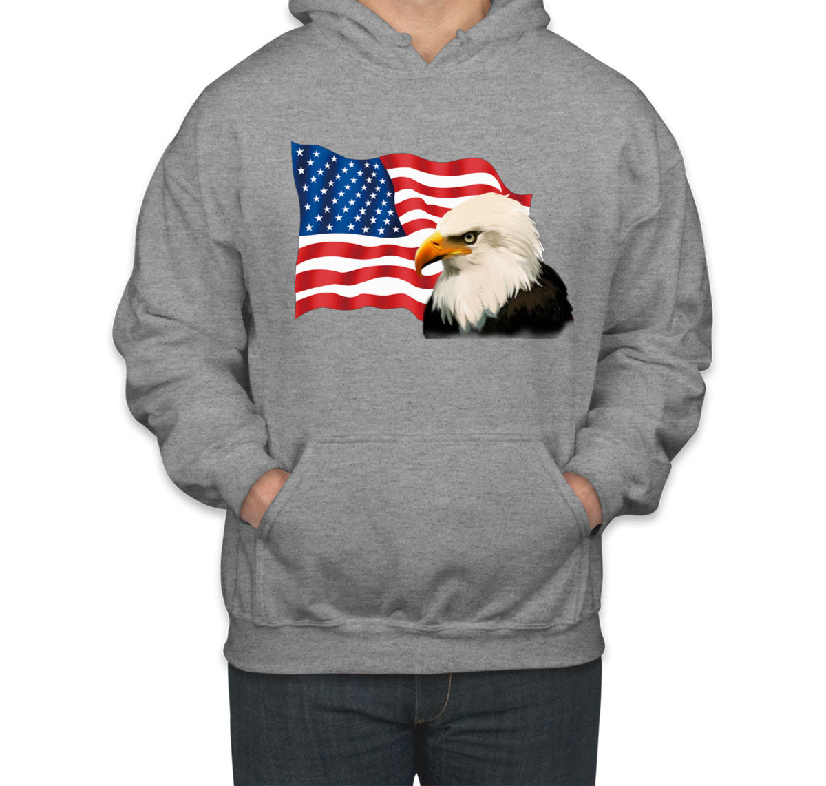 Bald Eagle American Flag Unisex Hoodie