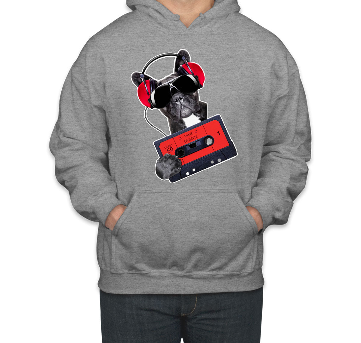 Cool Dog With Headphone Unisex Hoodie