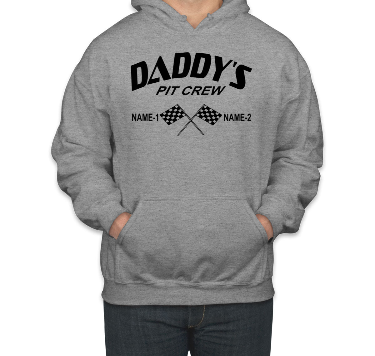 Daddy's Pit Crew Custom 2 Names Unisex Hoodie