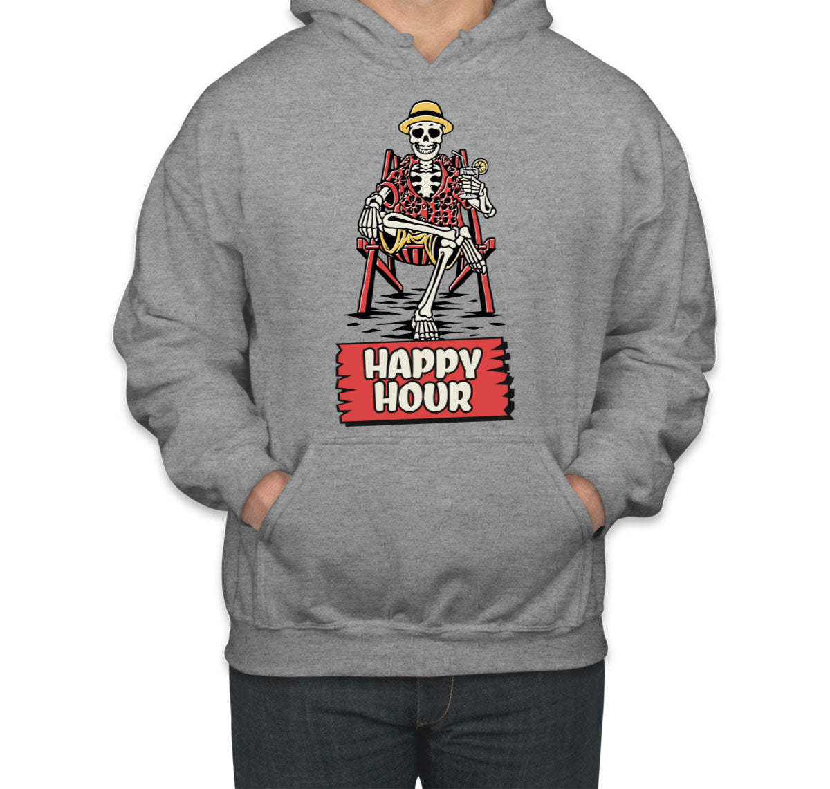 Drinking Skeleton Unisex Hoodie
