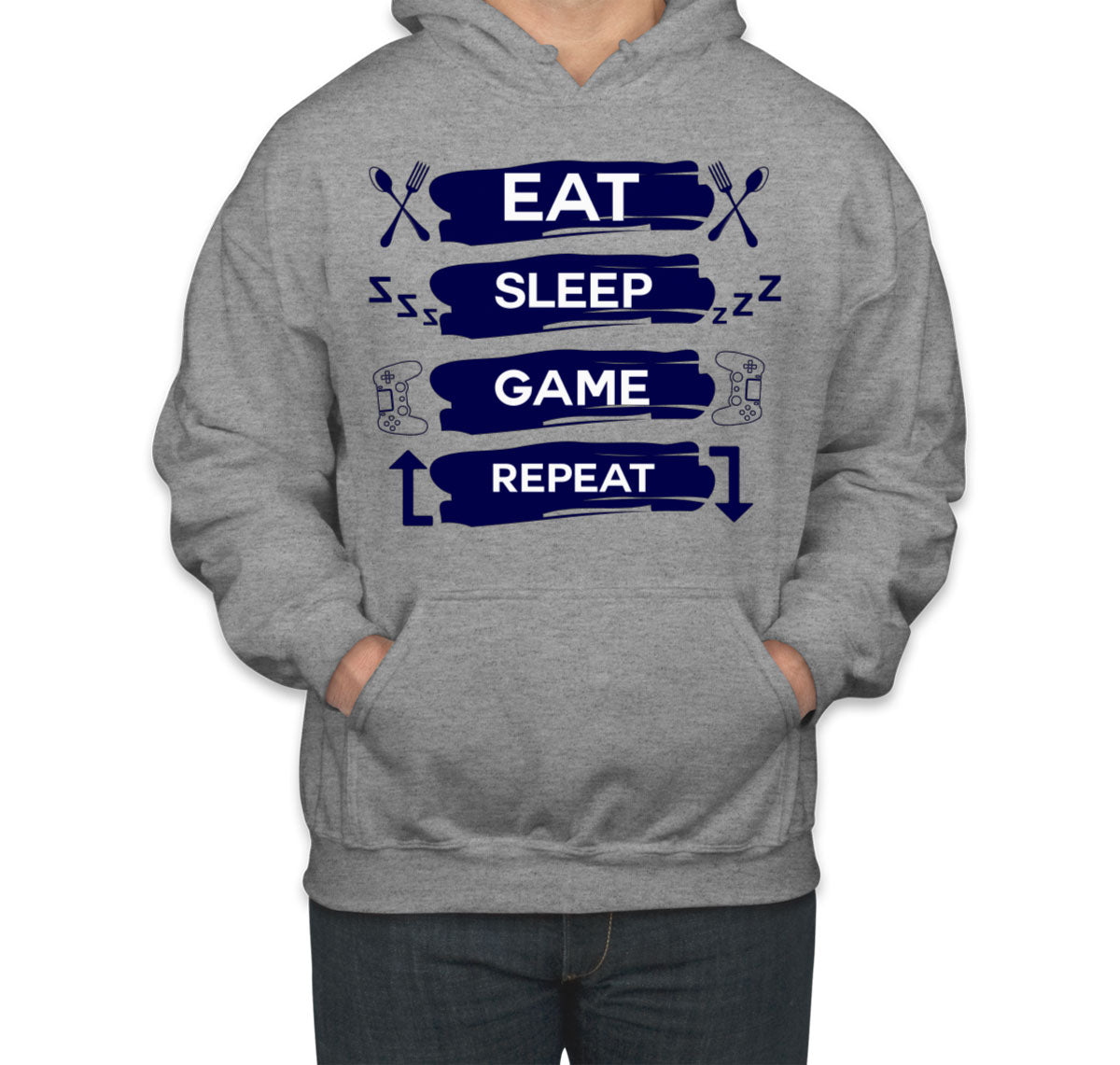 Eat Sleep Game Repeat Unisex Hoodie
