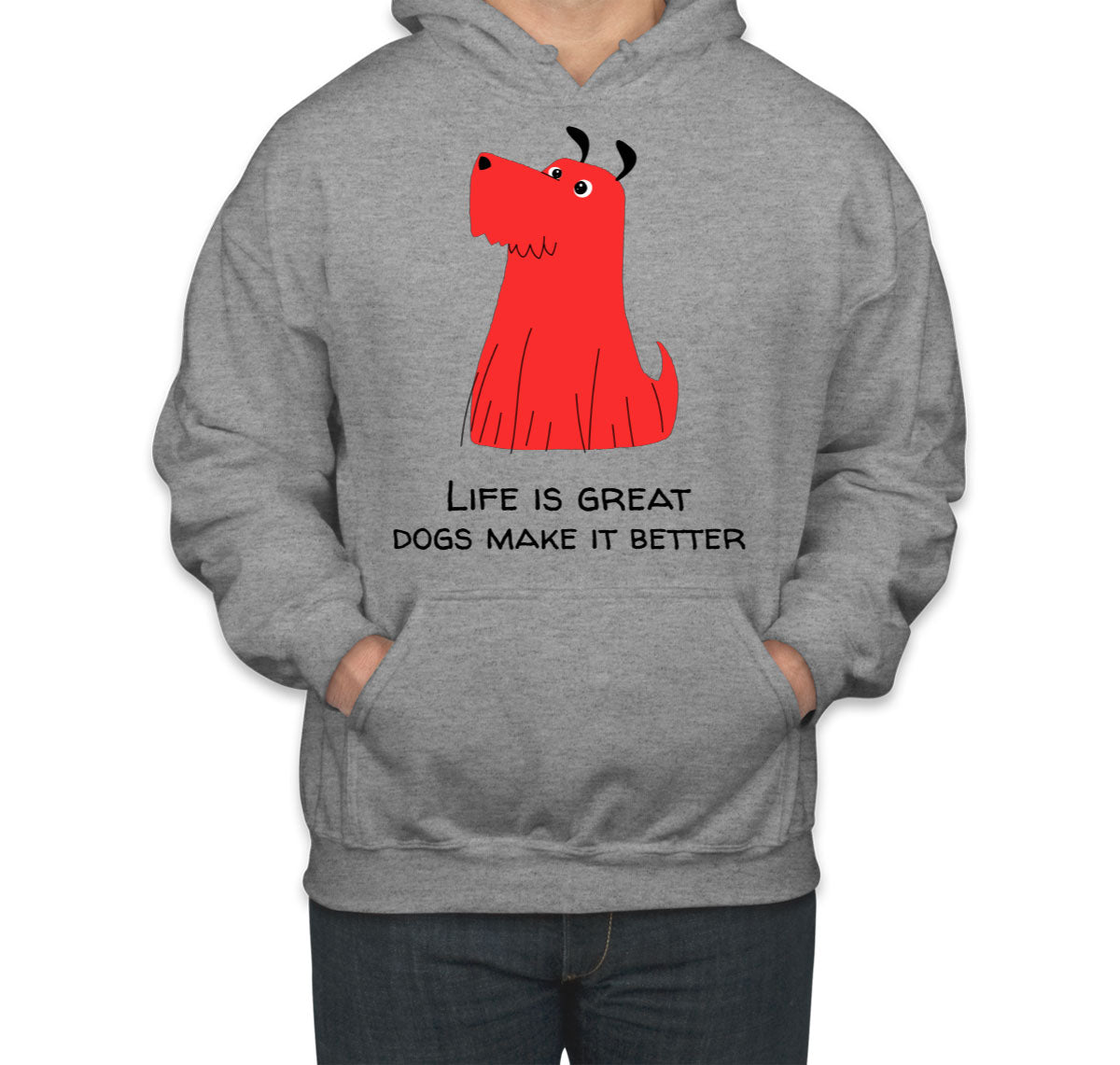 Life Is Great. Dogs Make It Better Furry Dog Unisex Hoodie