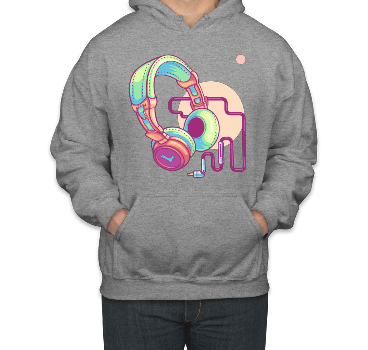 Headphone With Audio Cable Music Unisex Hoodie