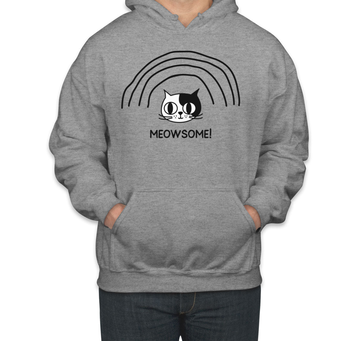 Meowsome! Funny Cat Unisex Hoodie