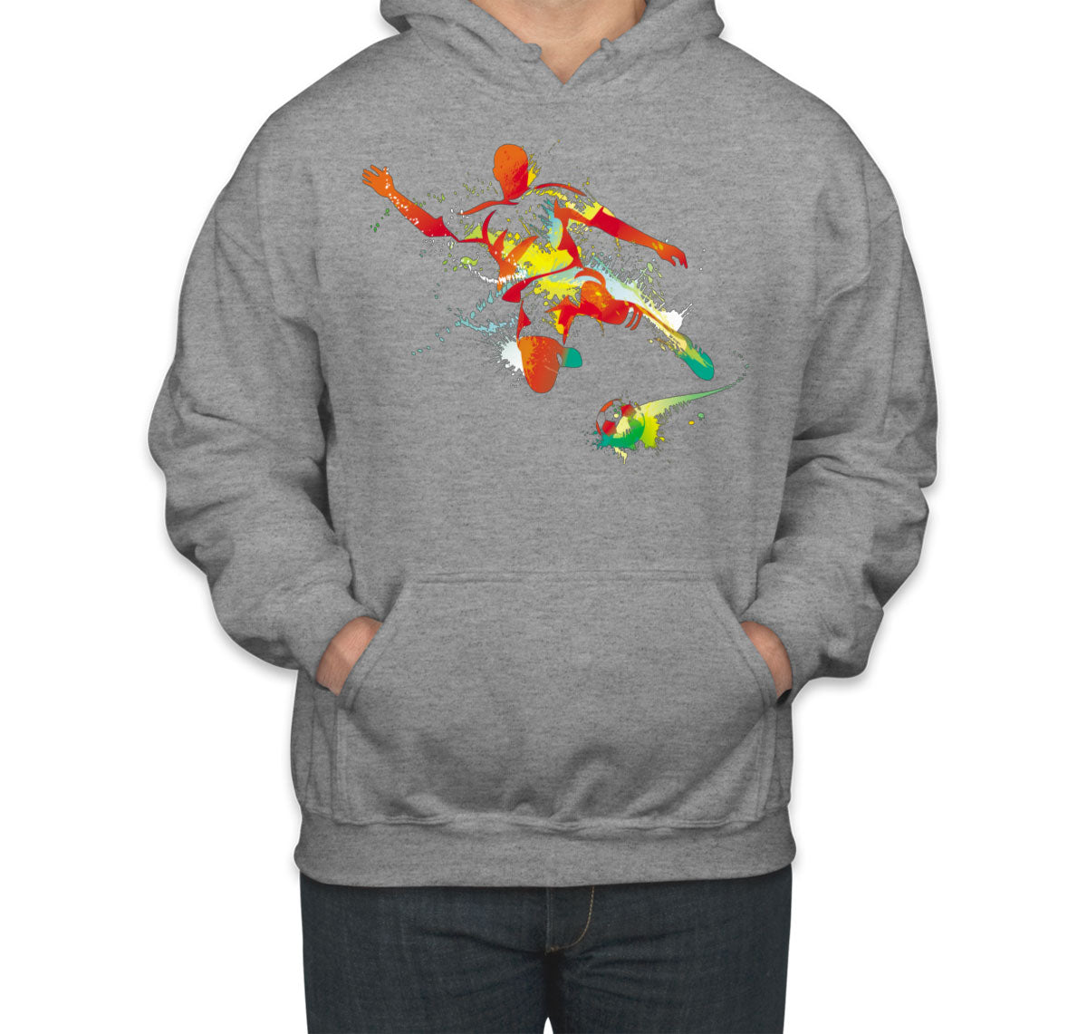 Colorful Soccer Player Unisex Hoodie