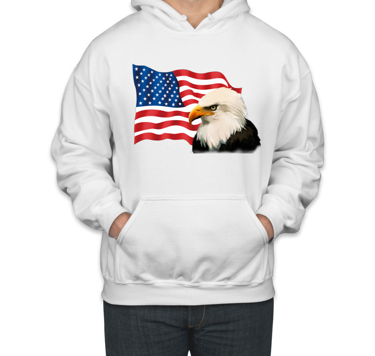 Bald Eagle American Flag Unisex Hoodie