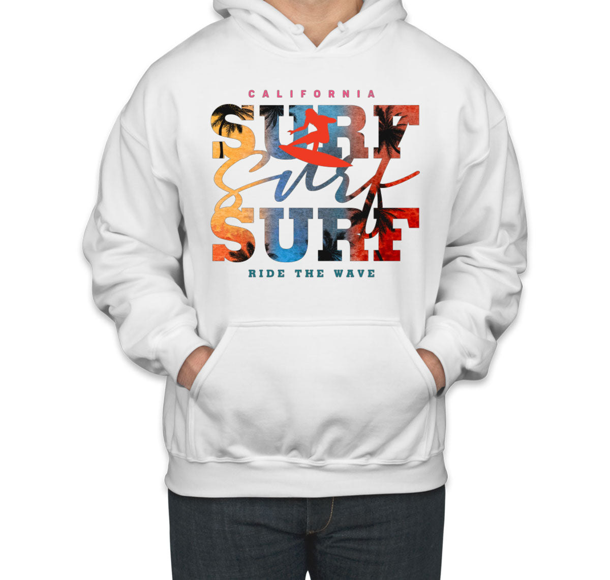 California Surf Ride The Wave Unisex Hoodie