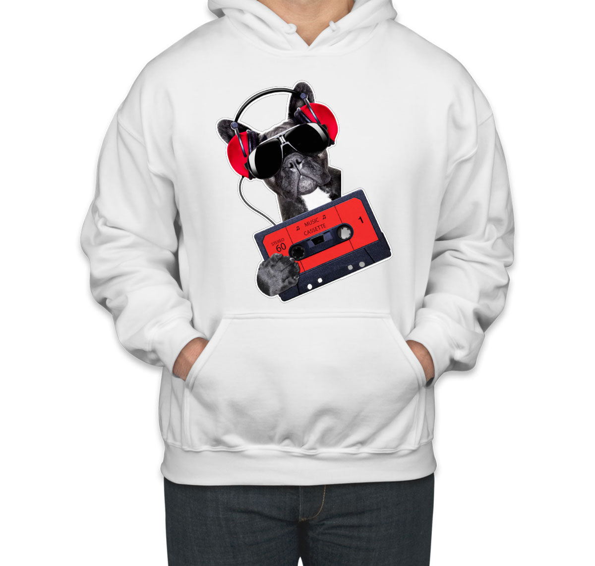 Cool Dog With Headphone Unisex Hoodie