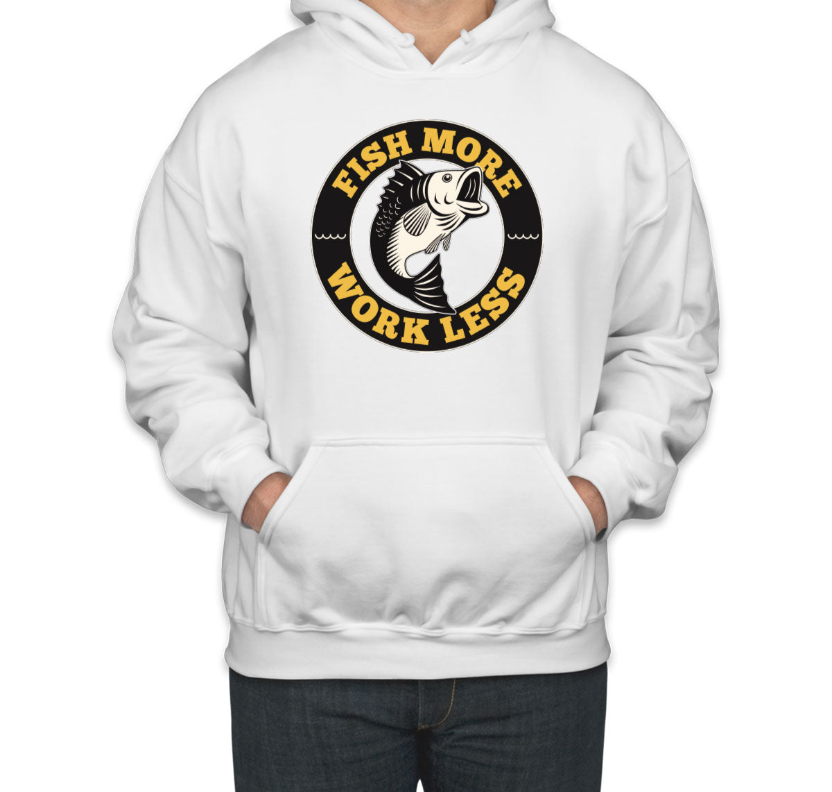Fish More Work Less Unisex Hoodie