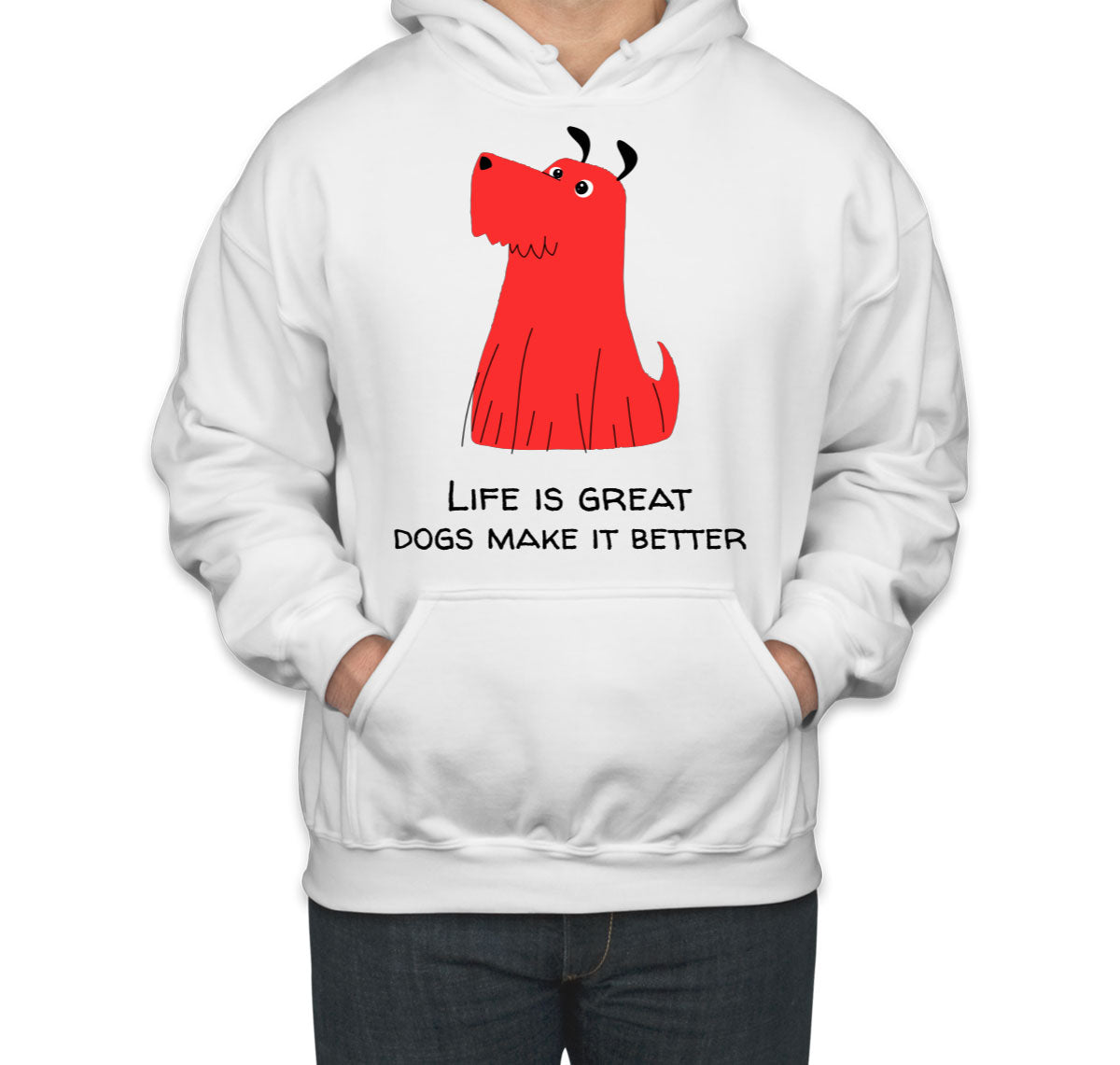 Life Is Great. Dogs Make It Better Furry Dog Unisex Hoodie