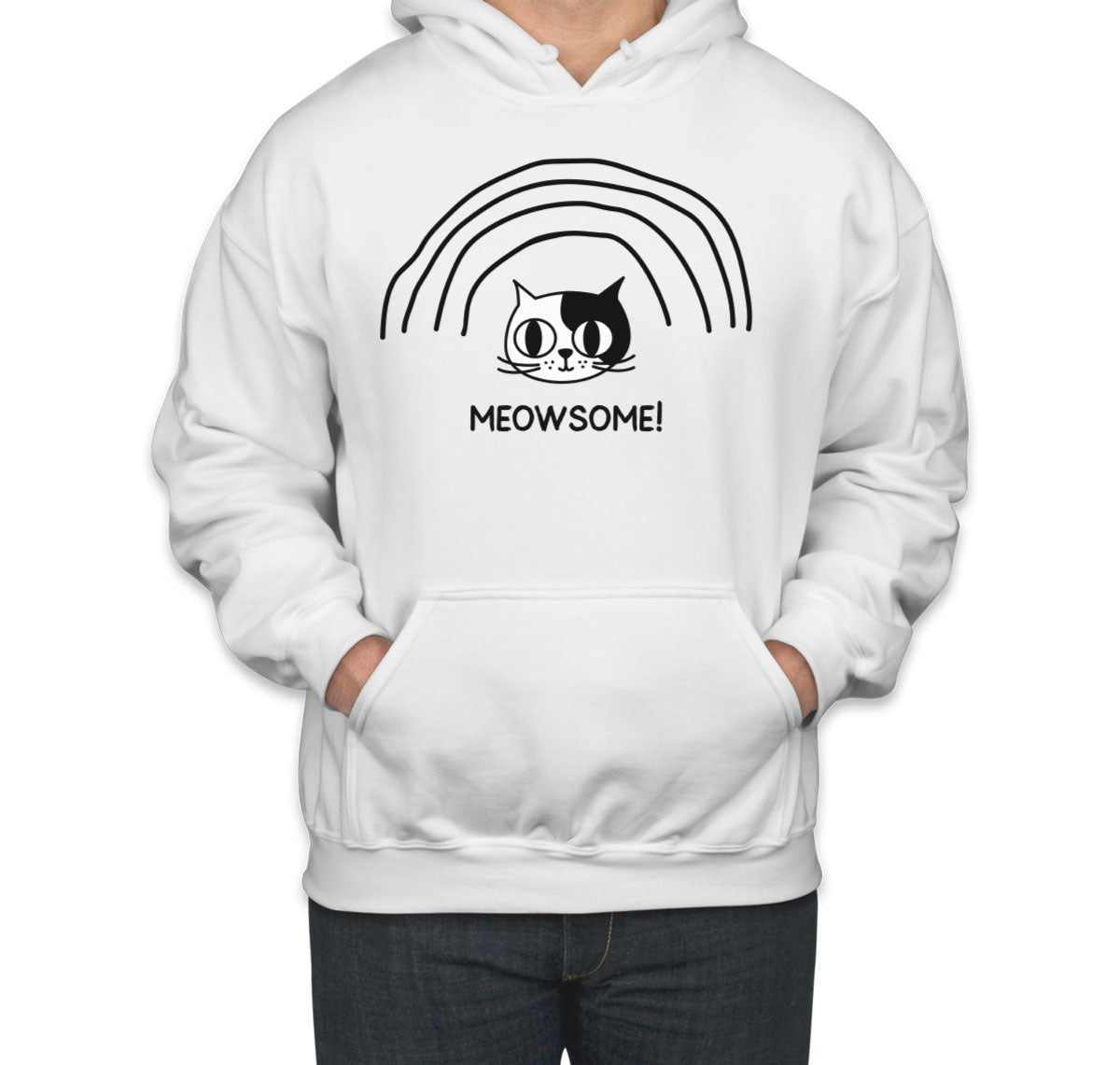 Meowsome! Funny Cat Unisex Hoodie