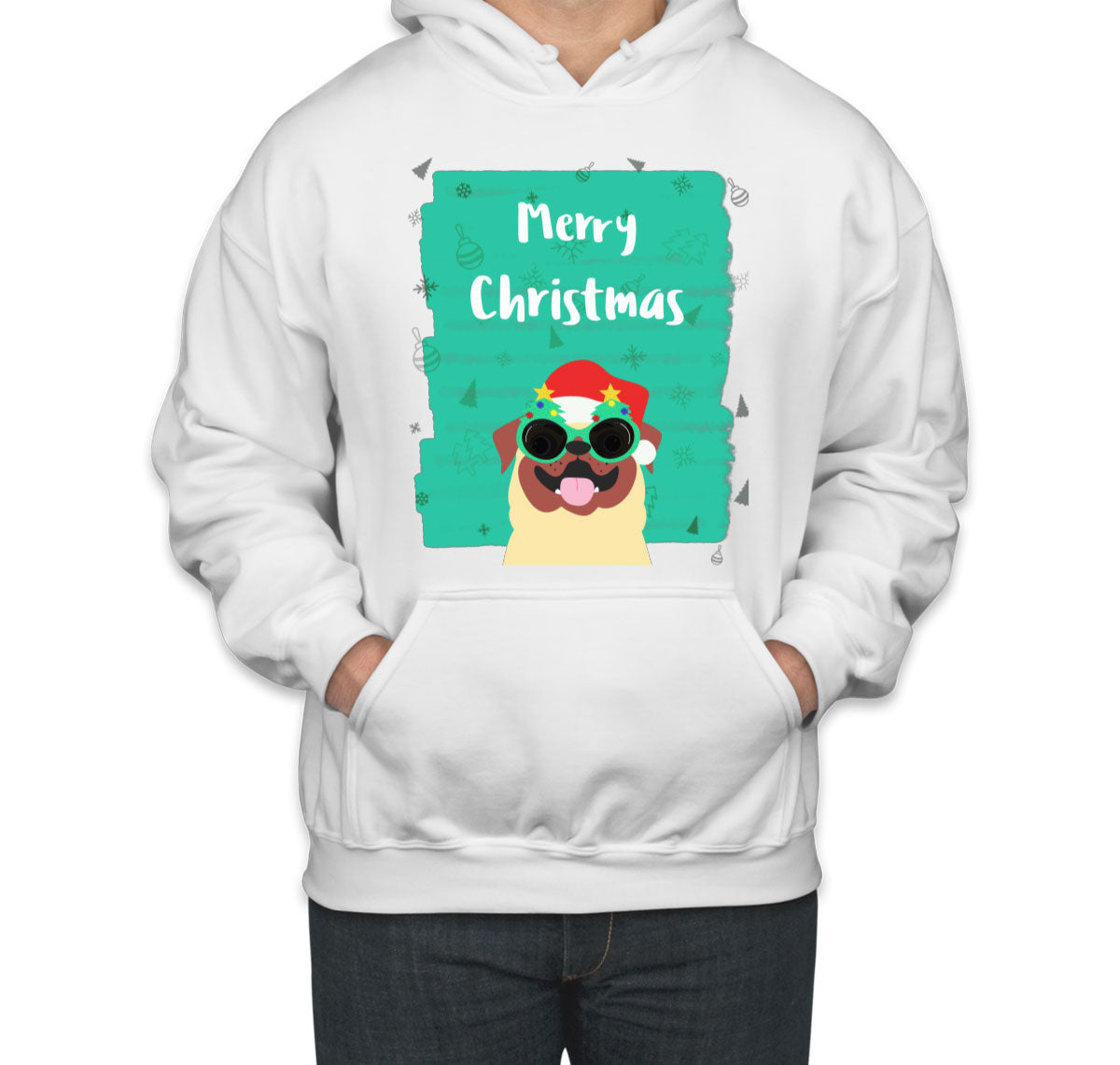 Merry Christmas Pug Christmas Unisex Hoodie