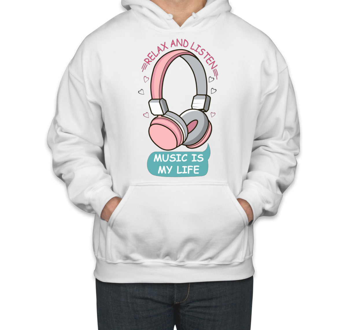 Music Is My Life Headphone Unisex Hoodie