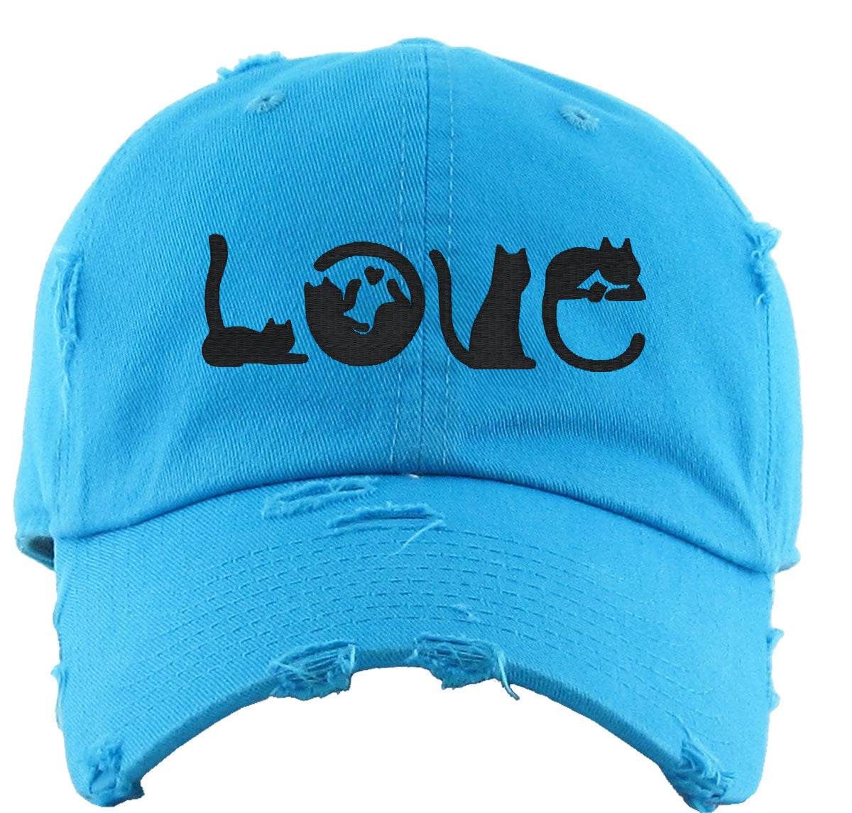 Cat Love Vintage Baseball Cap